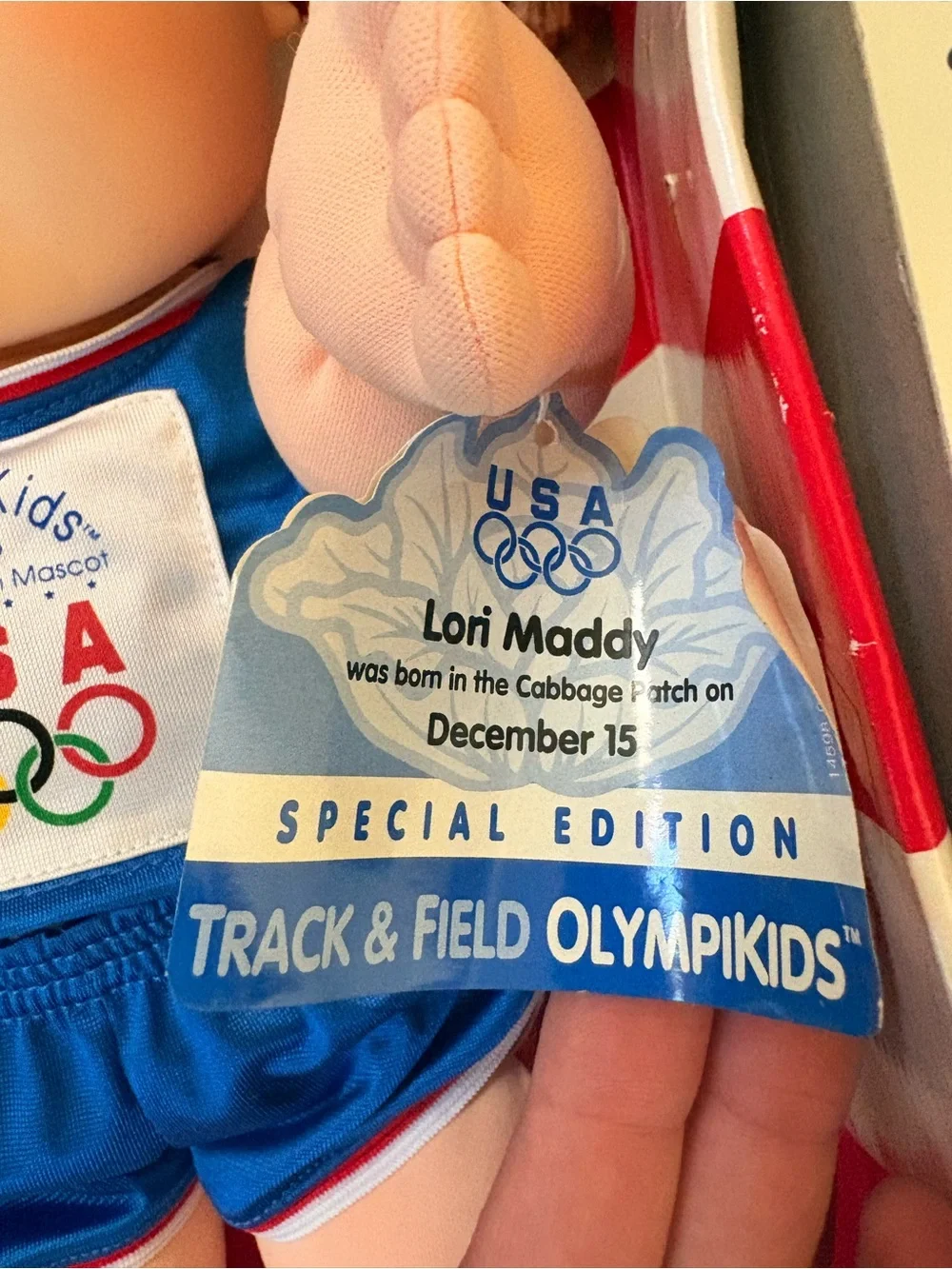 Cabbage Patch Kids Olympic Girl Doll in Blue Outfit